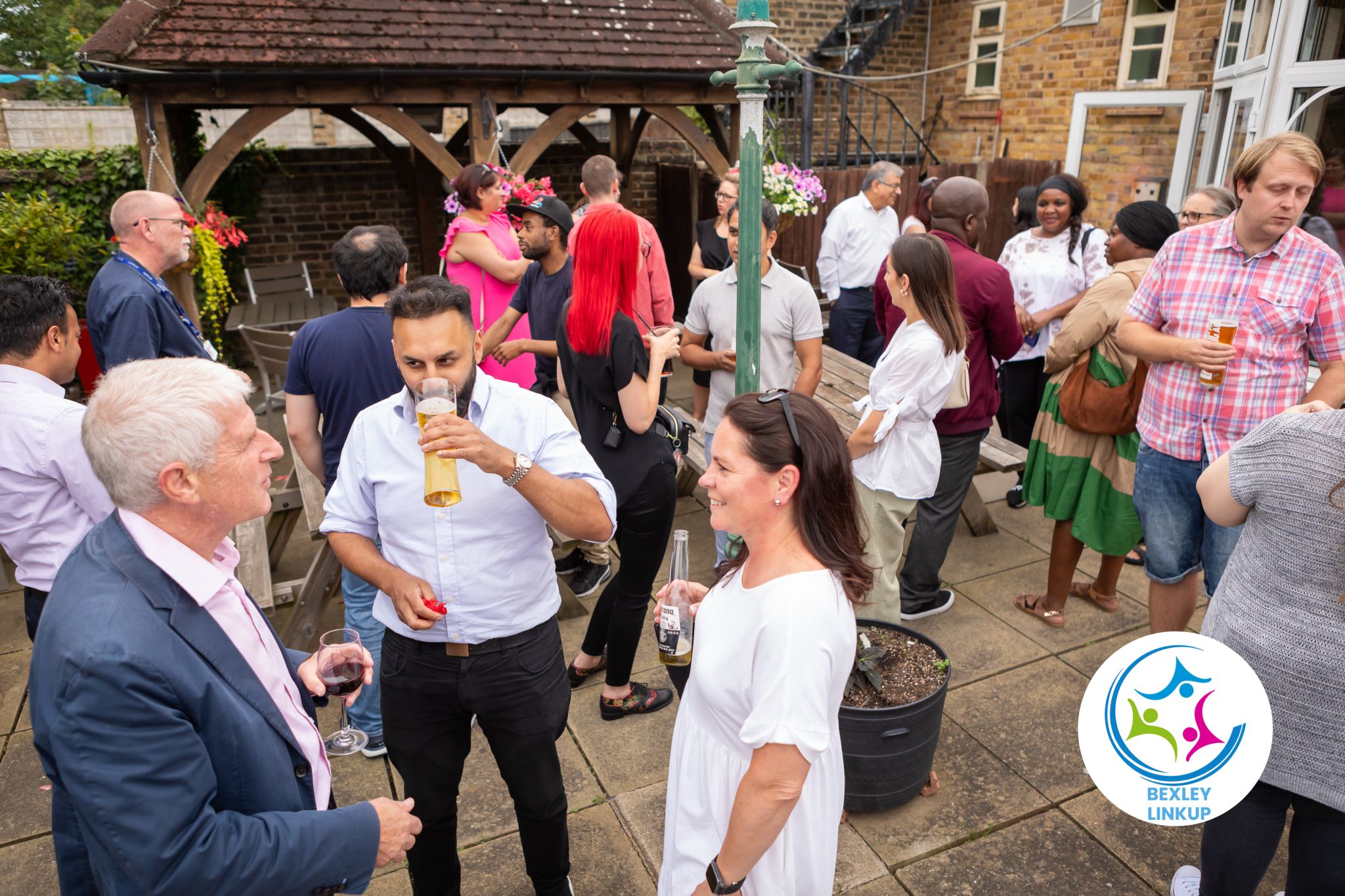 Business people at the Bexley Linkup Soft Launch in July 2024 at the Royal Standard, Belvedere